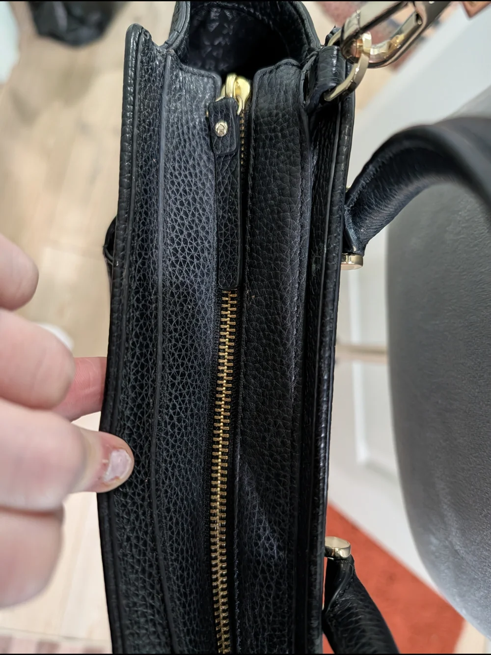 Kate Spade Black Leather Tassel Satchel